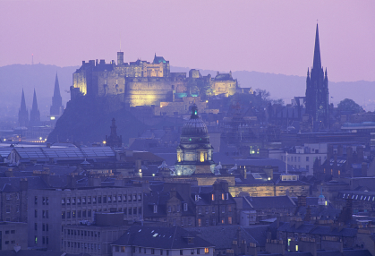 Edinburgh Castle at dusk